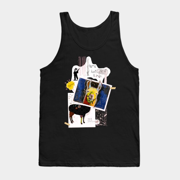 Llama Just Killed A Man - Colorful Abstract Llama Art Tank Top by michelkeck